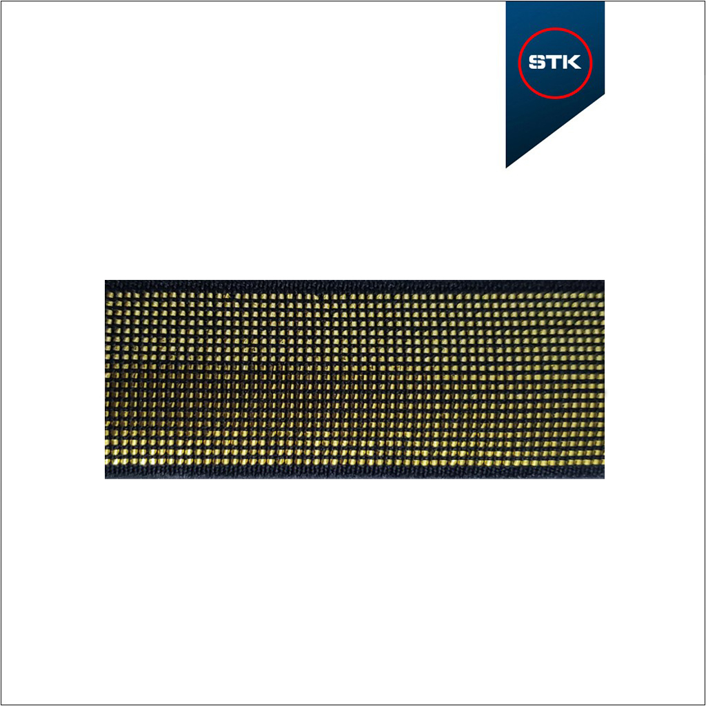 EL&Aacute;STICO STK 938 METALIZADO 30MM PRETO / DOURADO