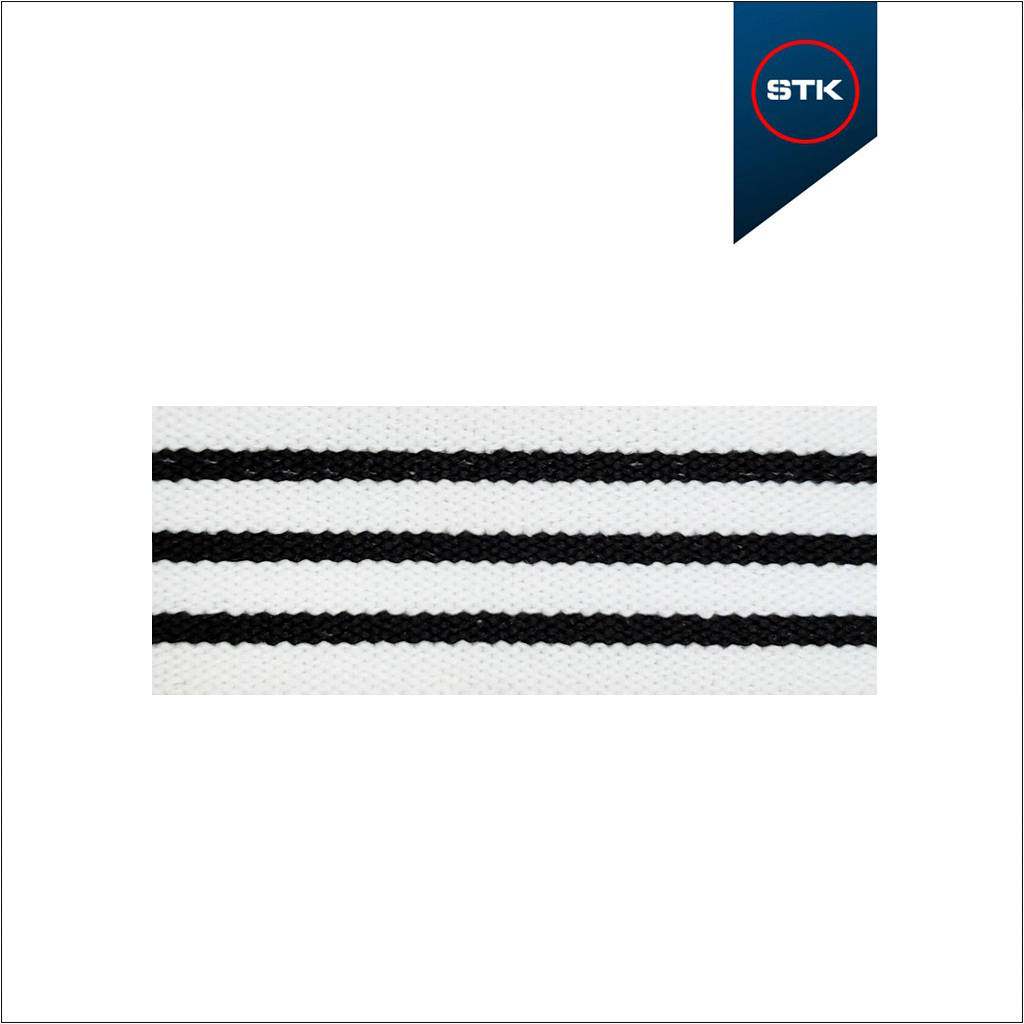 EL&Aacute;STICO STK 122 30MM BRANCO / PRETO